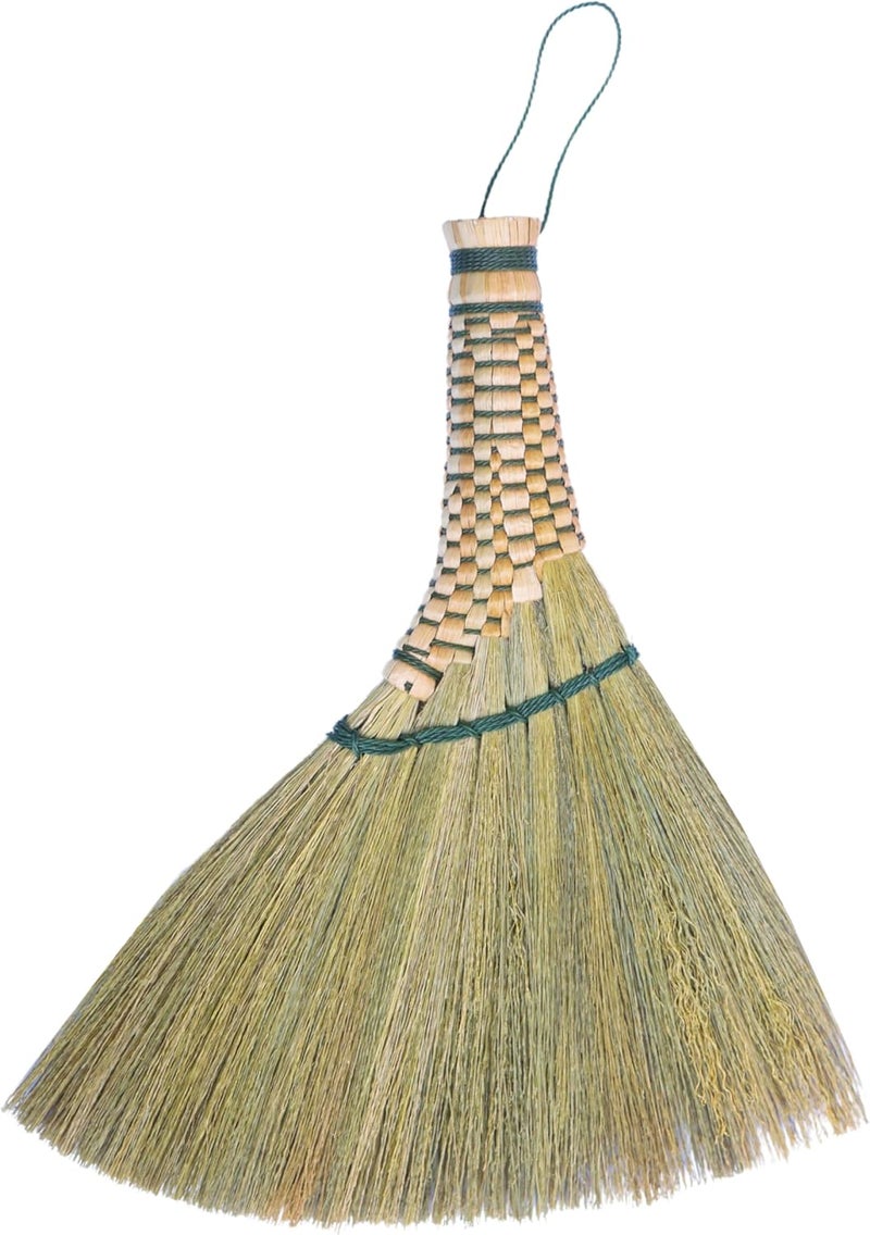 AW BROOMS Small Whisk Broom9.5 Handheld Brush Whisks Away Dust, Dirt & Debris Brush Hanger for Easy Storage Perfect for Indor Outdoor and Car - Short of Asian Whisk Broom (Soft Broom Thai) - Image 1